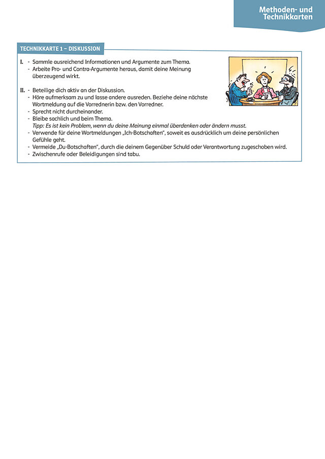 Technikkarte 1: Diskussion