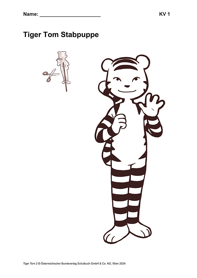 Tiger Tom Stabpuppe