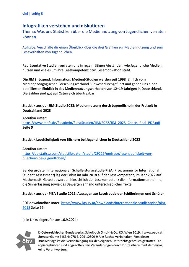 Zusatzaufgabe Infografiken verstehen und diskutieren