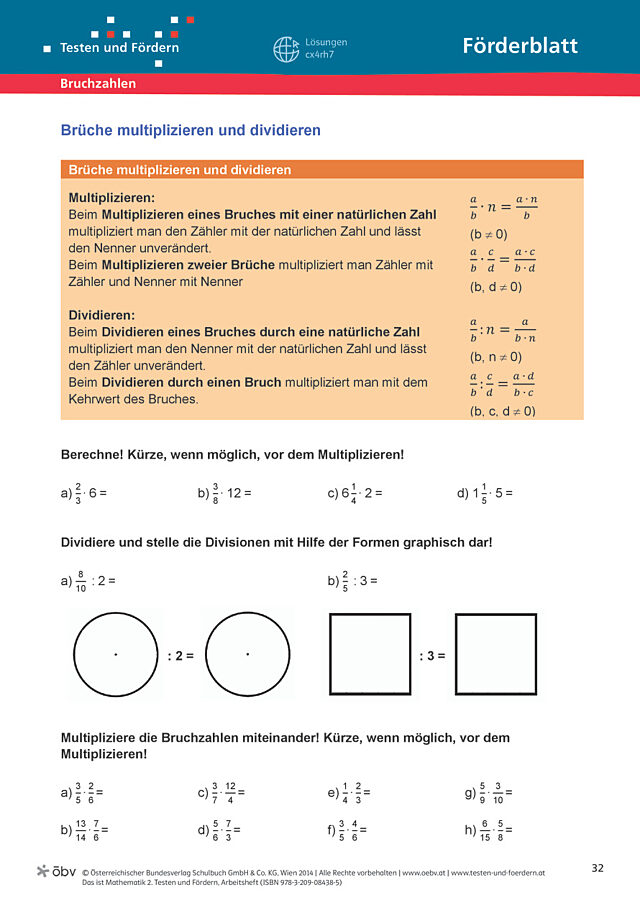 Brüche multiplizieren und dividieren