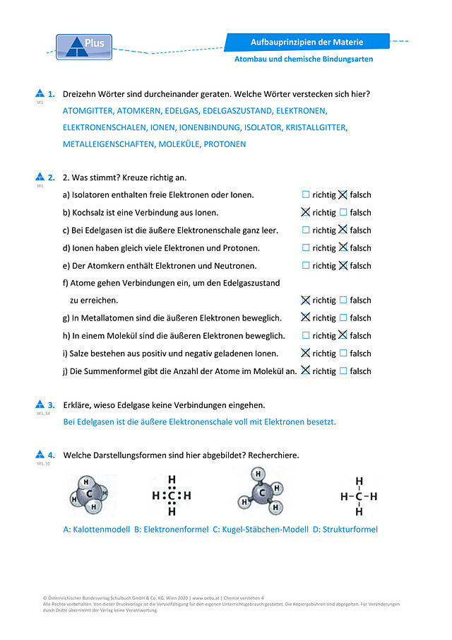 Atombau und chemische Bindungsarten