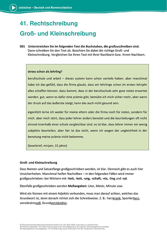 Groß- und Kleinschreibung