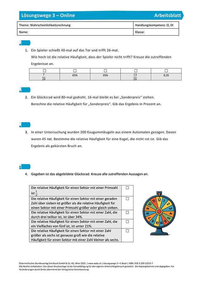 Wahrscheinlichkeit als relative Häufigkeit 1
