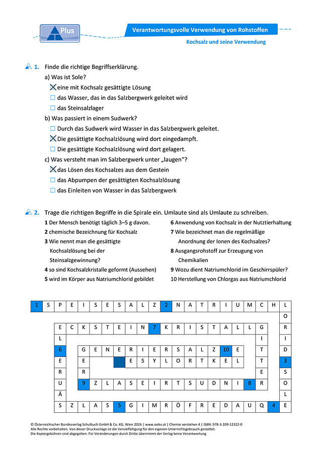 Kochsalz und seine Verwendung
