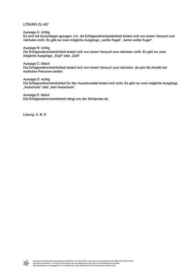 Lösung zu 427