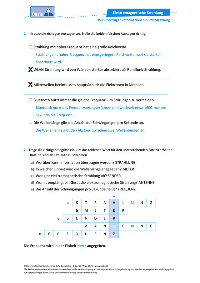 Wir übertragen Informationen durch Strahlung