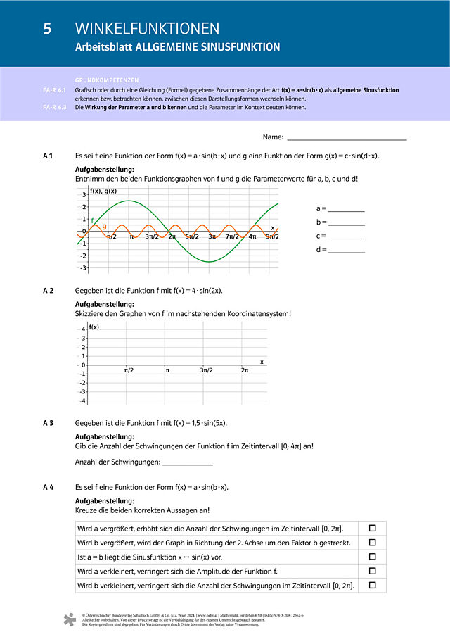 Allgemeine Sinusfunktion