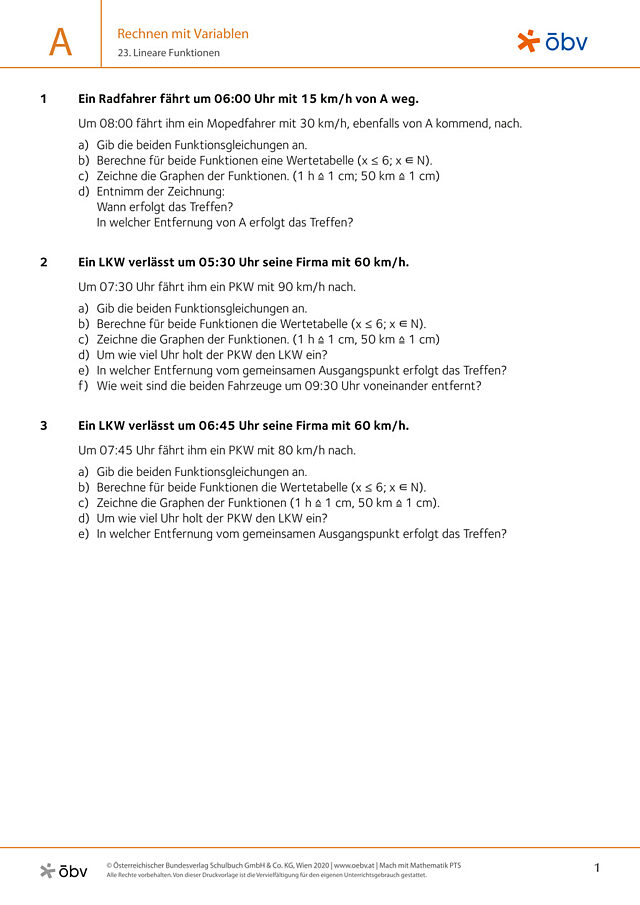 23. Lineare Funktionen
