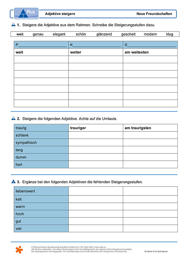 Adjektive steigern