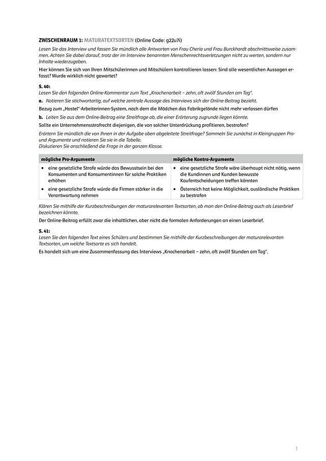 Maturatextsorten