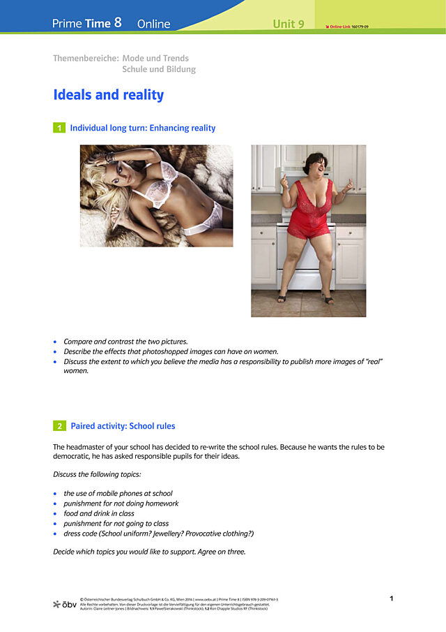 Ideals and reality: Speaking prompts