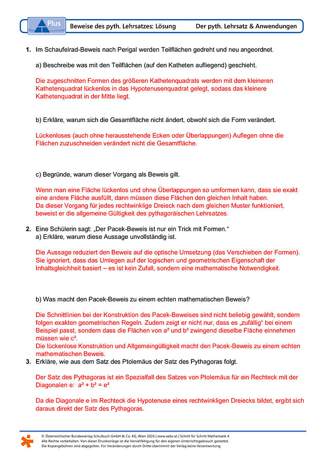Beweise des pythagoräischen Lehrsatzes