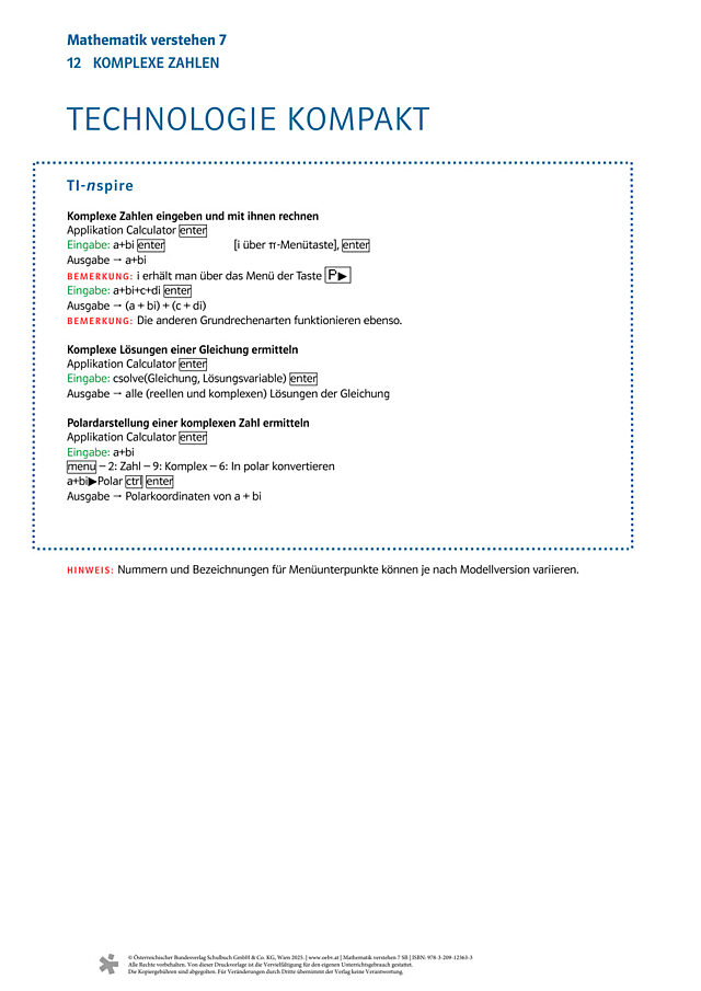 Kapitel 12: TI-Nspire kompakt