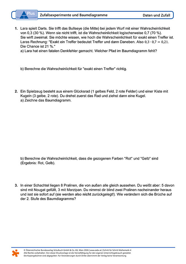 Zufallsexperimente und Baumdiagramme