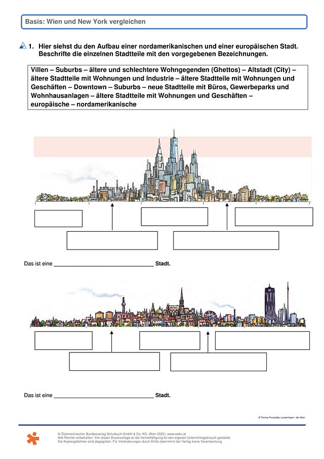 Vergleich: Wien - New York