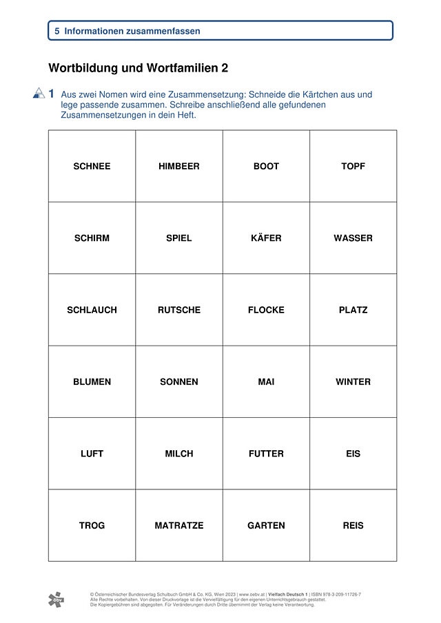Wortbildung und Wortfamilien 2