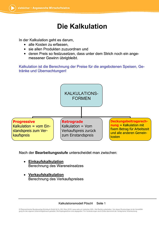 Kalkulationsformen