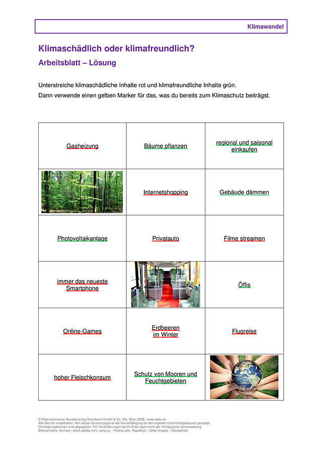 Maßnahmen gegen den Klimawandel
