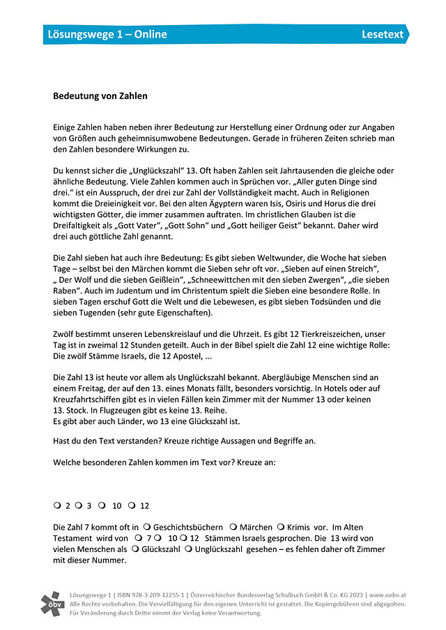 Lesetext 2 - Abschnitt A