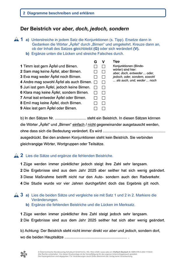 Der Beistrich vor aber, doch, jedoch, sondern