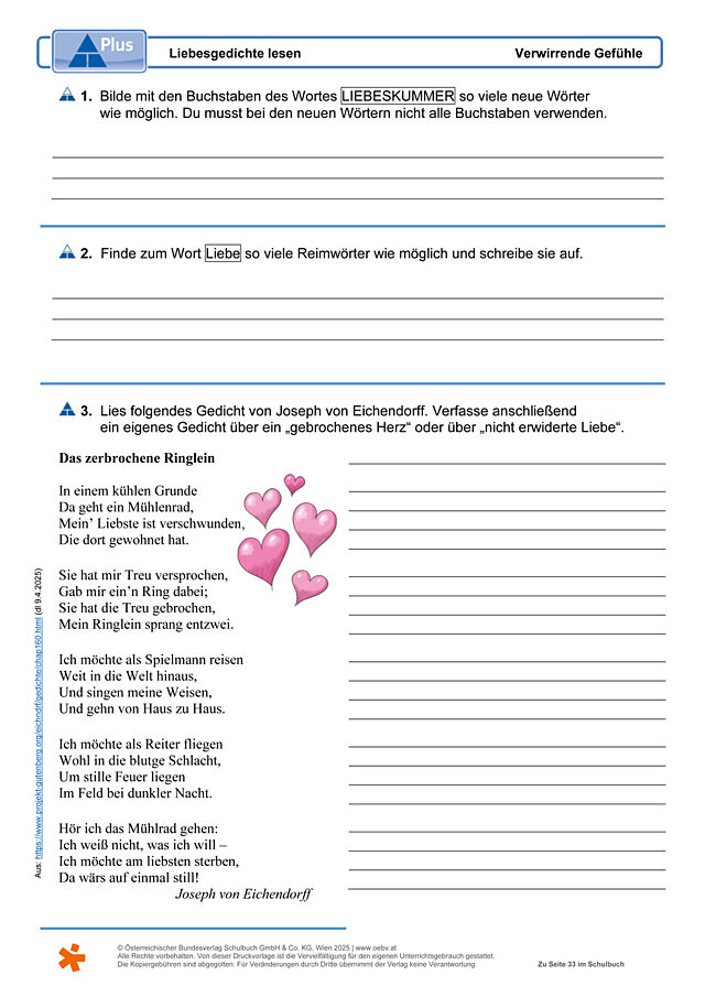 Liebesgedichte lesen