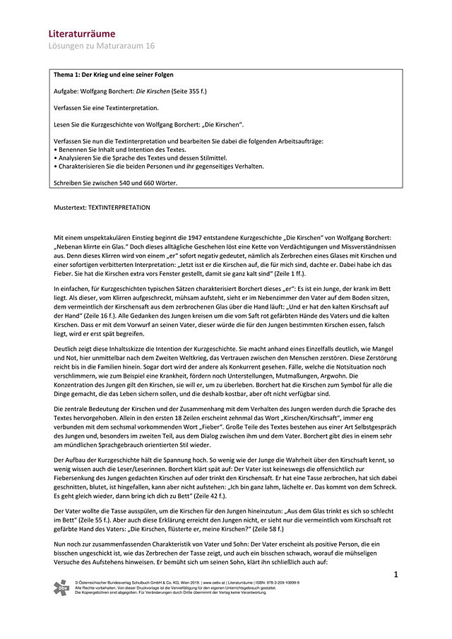 Maturaraum 16 - Die Literatur zwischen 1945 und 1968