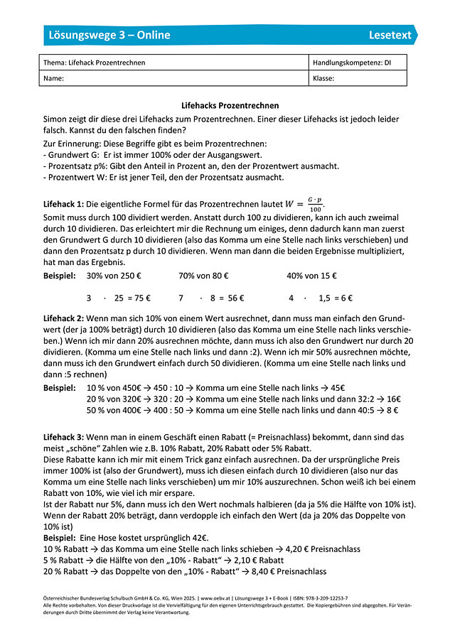 Lesetext 2 - Abschnitt H