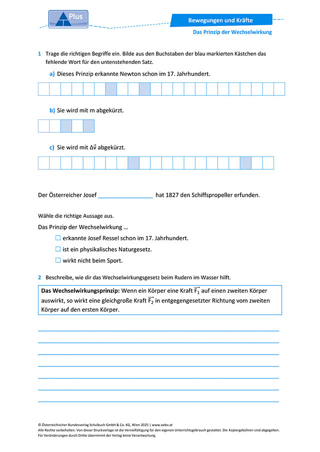 Das Prinzip der Wechselwirkung