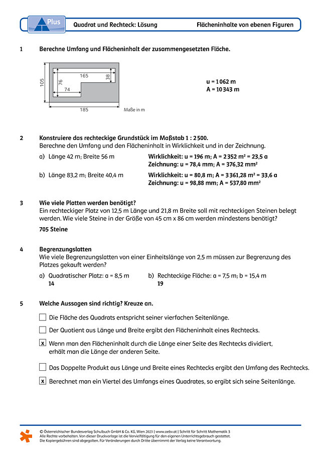 Rechteck und Quadrat