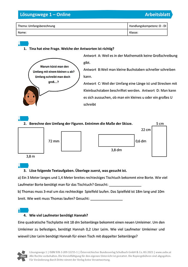 Umfangsberechnung 2
