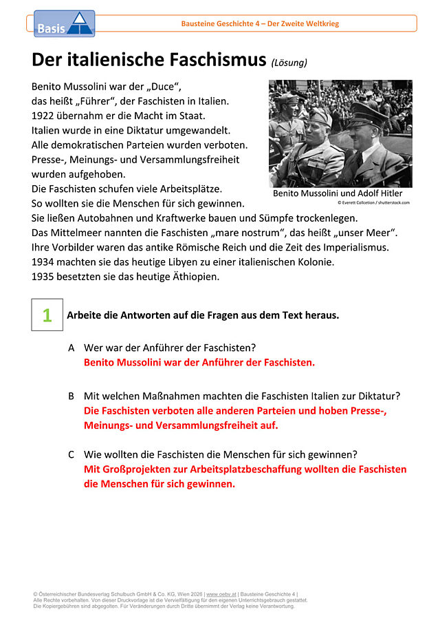 Der italienische Faschismus_Basis
