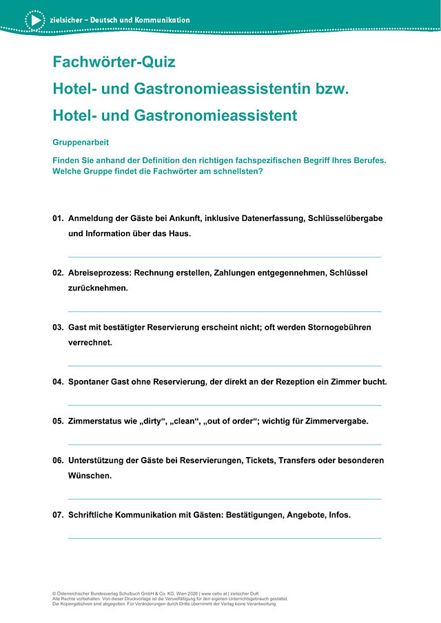 GastronomieassistentIn