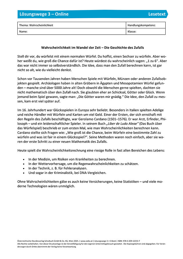 Lesetext - Abschnitt K
