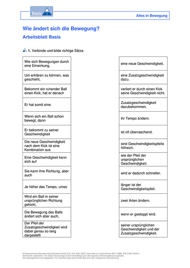 Wie ändert sich die Bewegung?