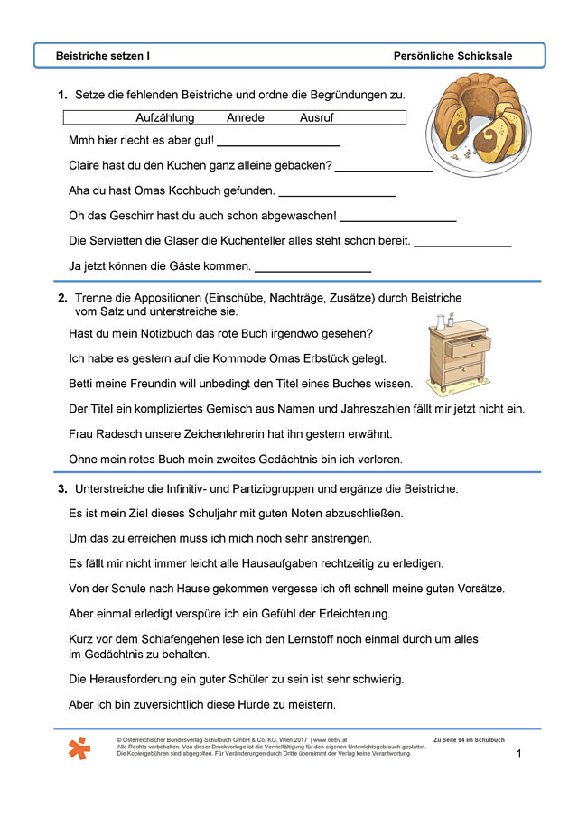 Beistriche setzen I