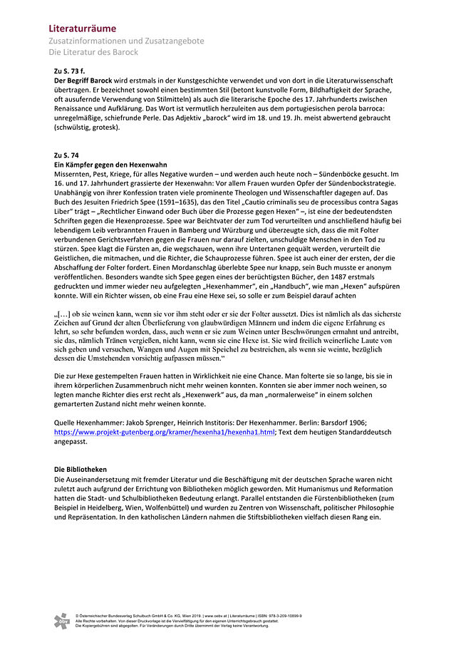 Die Literatur des Barock