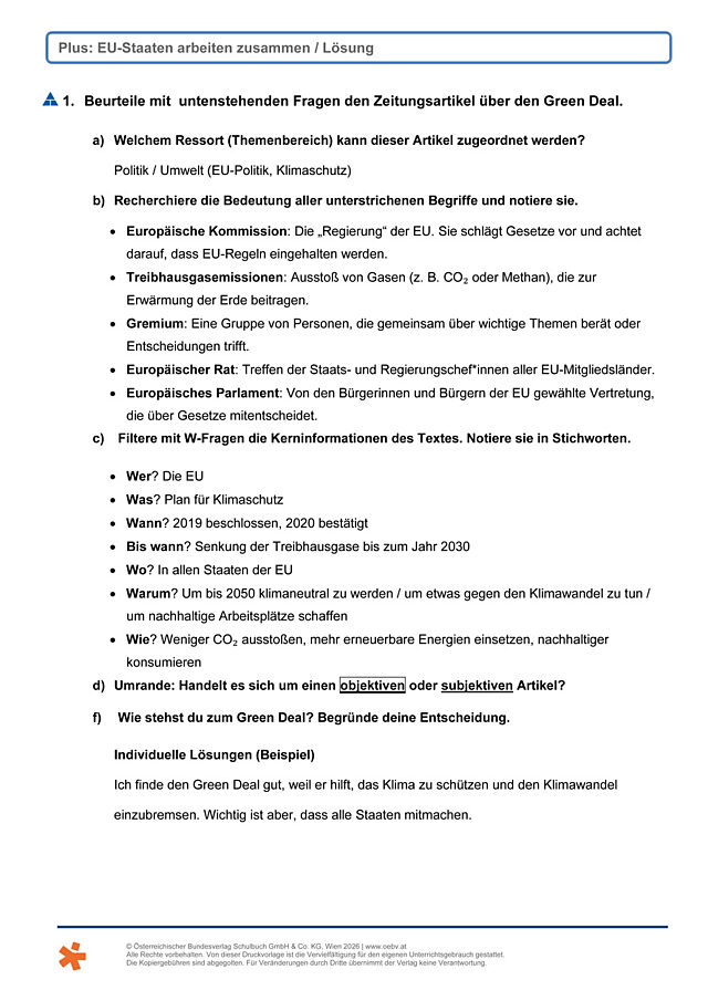 Zusammenarbeit EU-Staaten