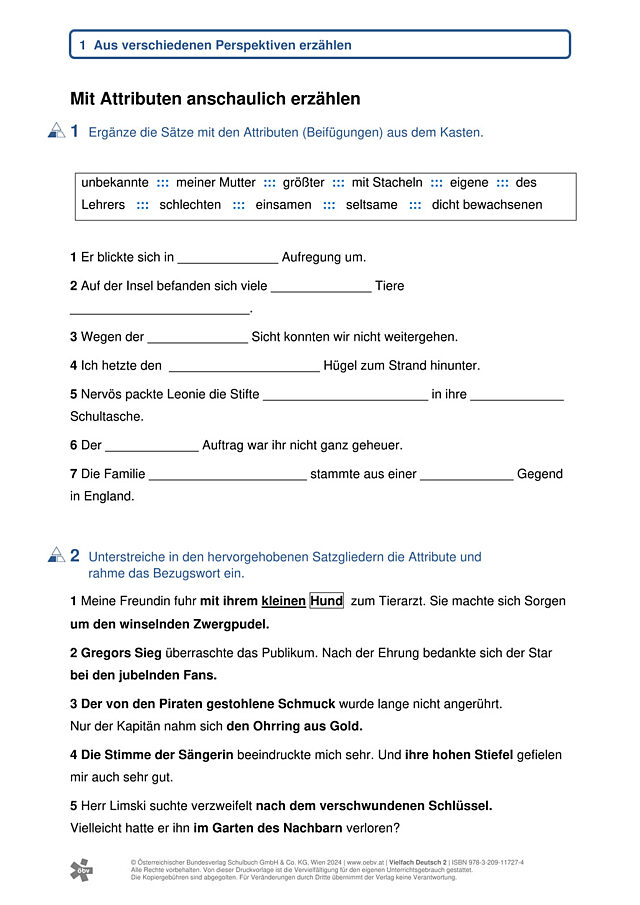Mit Attributen erzählen