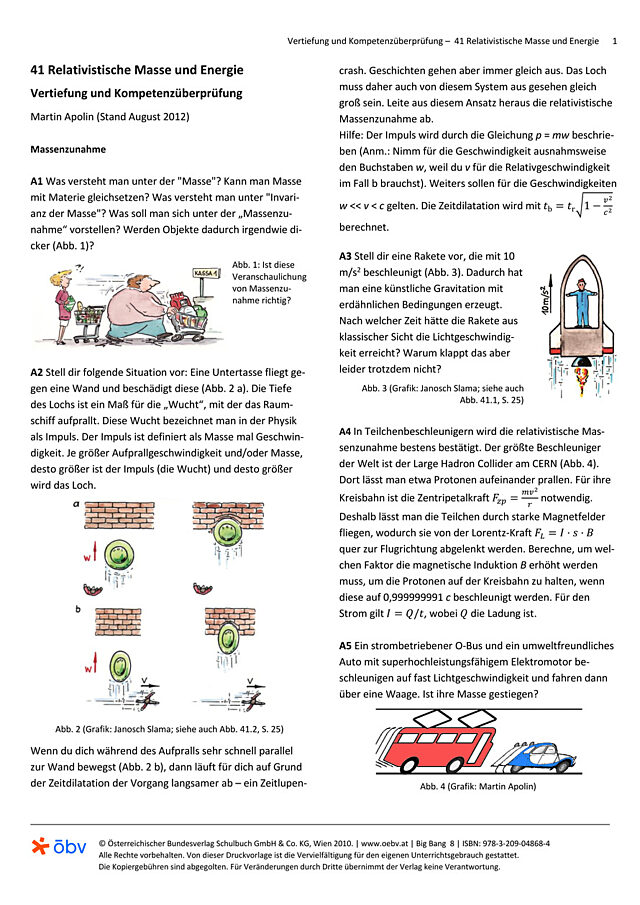 Relativistische Masse und Energie