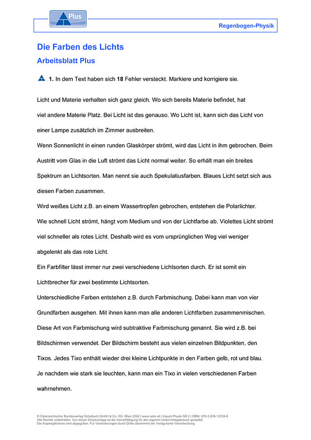 Die Farben des Lichts