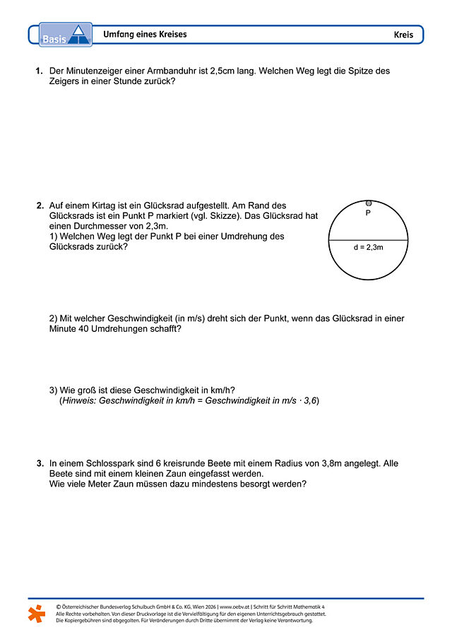 Umfang eines Kreises
