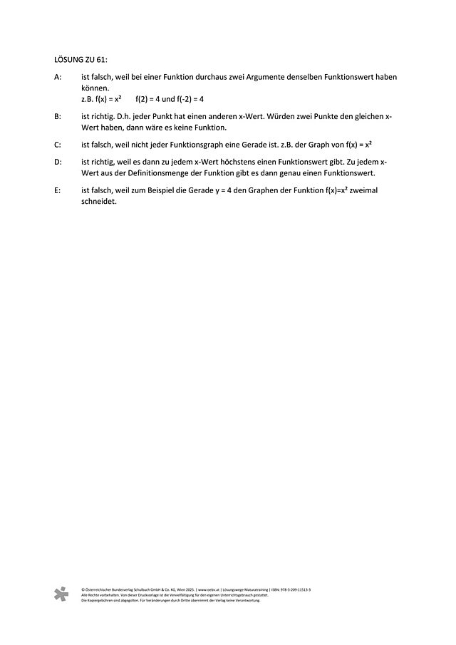 zu Aufgabe 61
