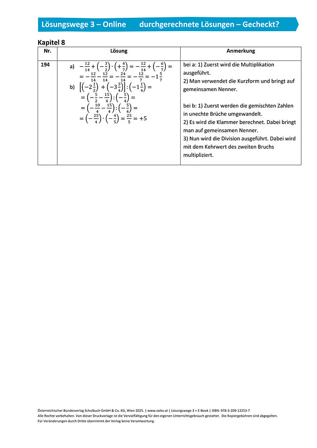 Gecheckt Kapitel 8