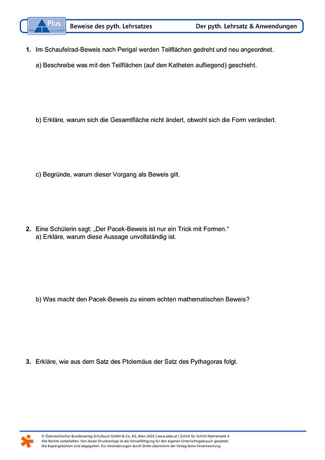 Beweise des pythagoräischen Lehrsatzes