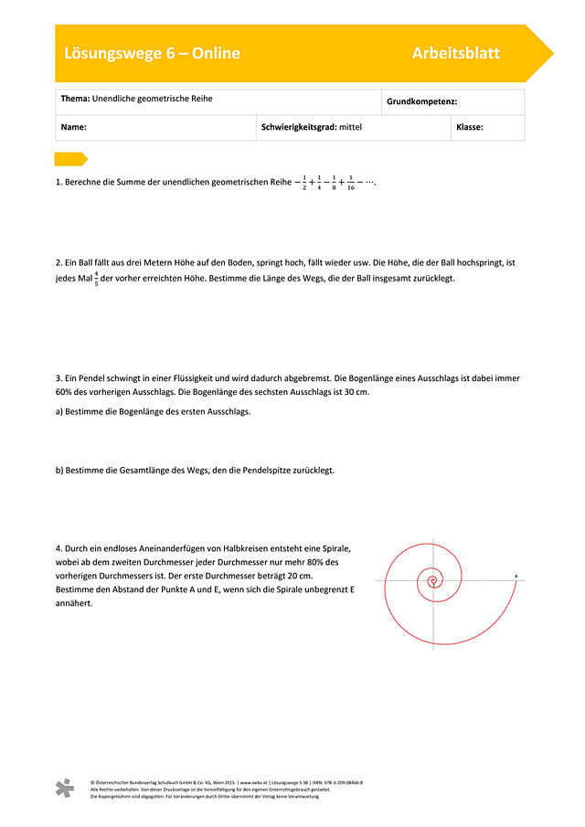 Unendliche geometrische Reihe