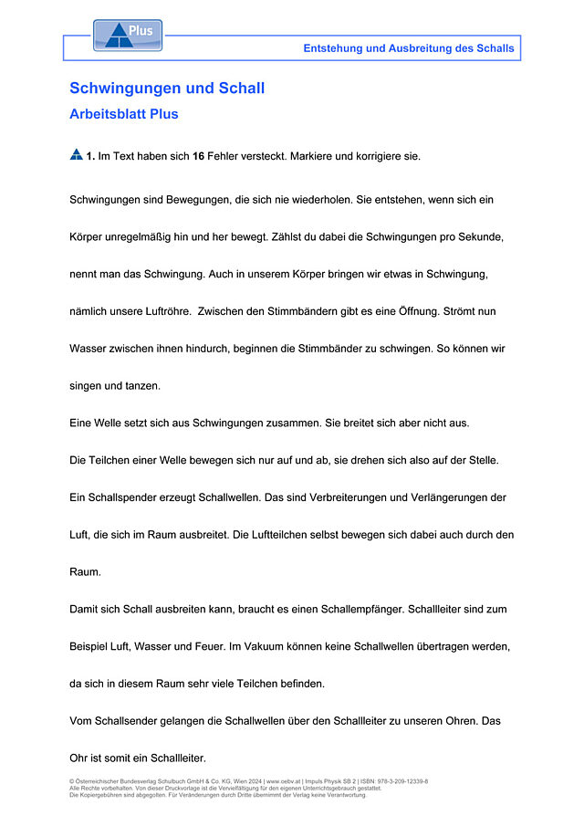 Schwingungen und Schall