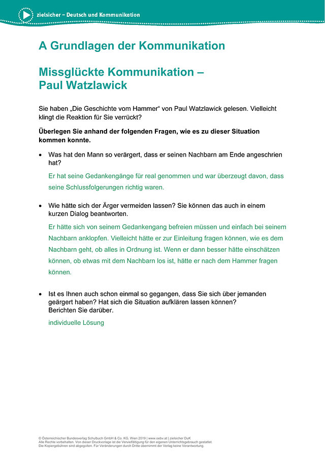 Missglückte Kommunikation