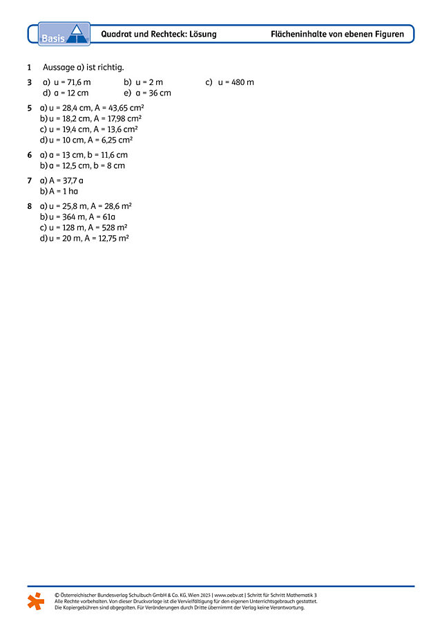Rechteck und Quadrat
