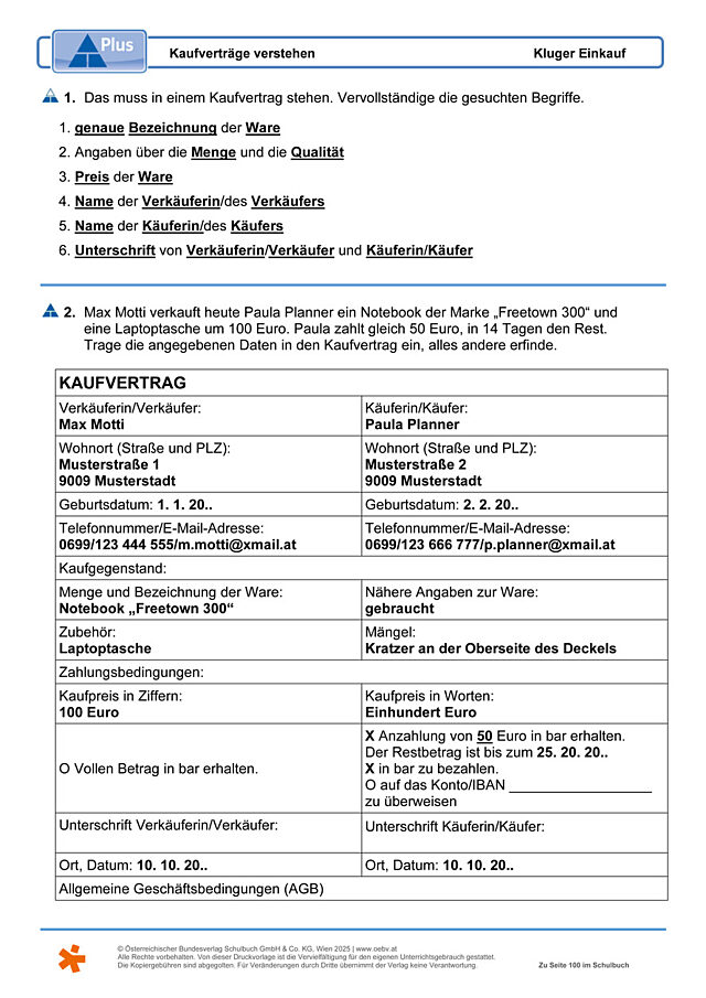 Kaufverträge verstehen
