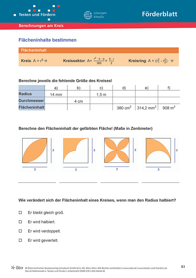 Flächeninhalte bestimmen
